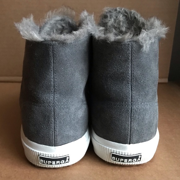 Superga fur lined suede high top sneaker sz 8.5 - Picture 10 of 11